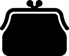 Feminine Fashion Handbag For Money Svg Line Art, Free Vectors File